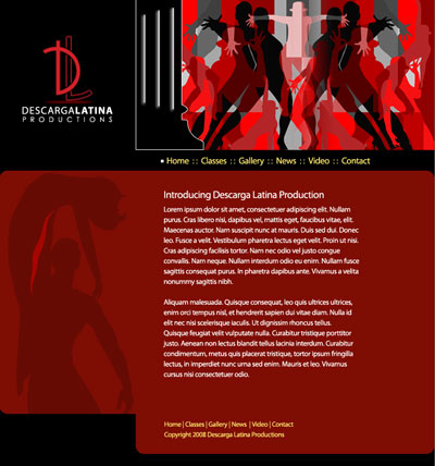 Descarga Latina Website index page